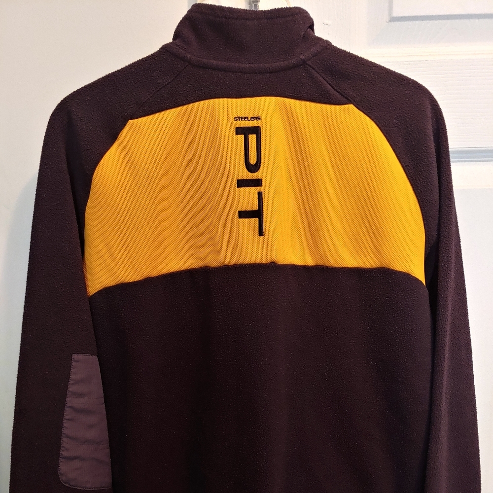 Pittsburgh Steelers Black & Gold 3/4 Zip-up Fleece - Picture 3 of 8